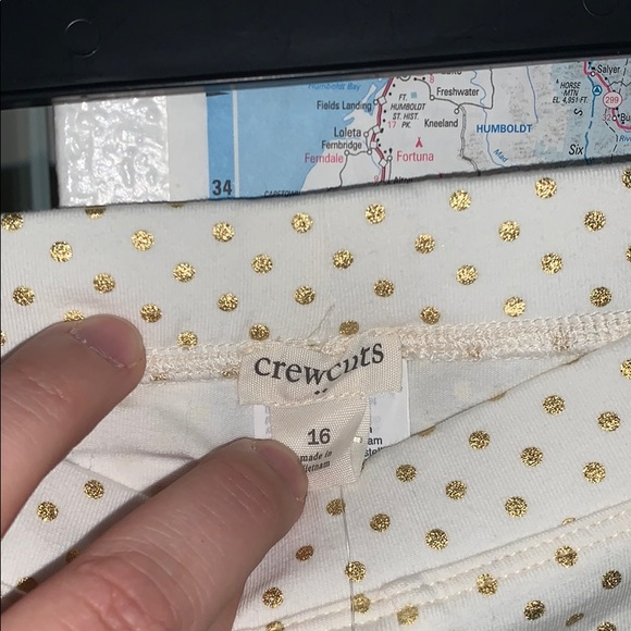 Crewcuts full length leggings white and gold 16 and long sleeve Christmas shirt - Picture 6 of 9